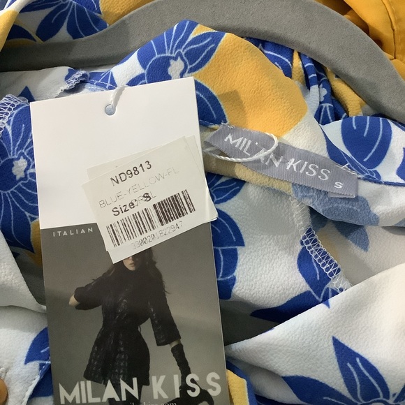 NEW Milan Kiss women’s tie-waist midi floral dress short sleeve size small - Picture 13 of 13